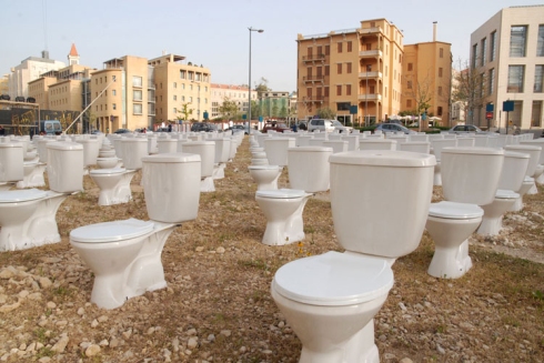 Sehanaoui, Lebanon, Beirut, art installation, toilets, war, order, contemporary art, collabcubed