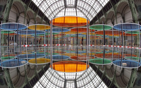 Cool installation at the Grand Palais in Paris, by Daniel Buren, Monumenta 2012, collabcubed