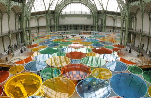 Cool installation at the Grand Palais in Paris, by Daniel Buren, Monumenta 2012, collabcubed
