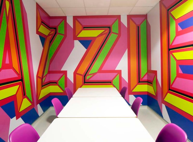 Studio Myerscough, Fun, colorful, type-filled environmental graphics and wayfinding systems. Morag myerscough, supergroup