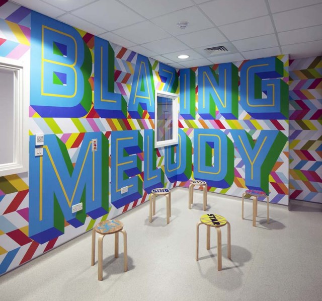 Studio Myerscough, Fun, colorful, type-filled environmental graphics and wayfinding systems. Morag myerscough, supergroup