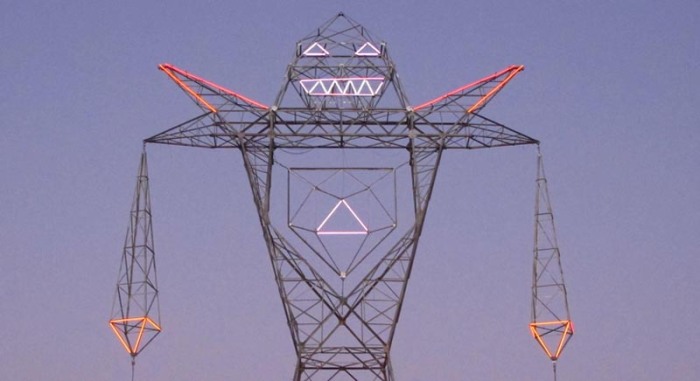 Coloso, giant robot-shaped electrical tower in Buenos Aires by Doma Collective for Tecnopolis